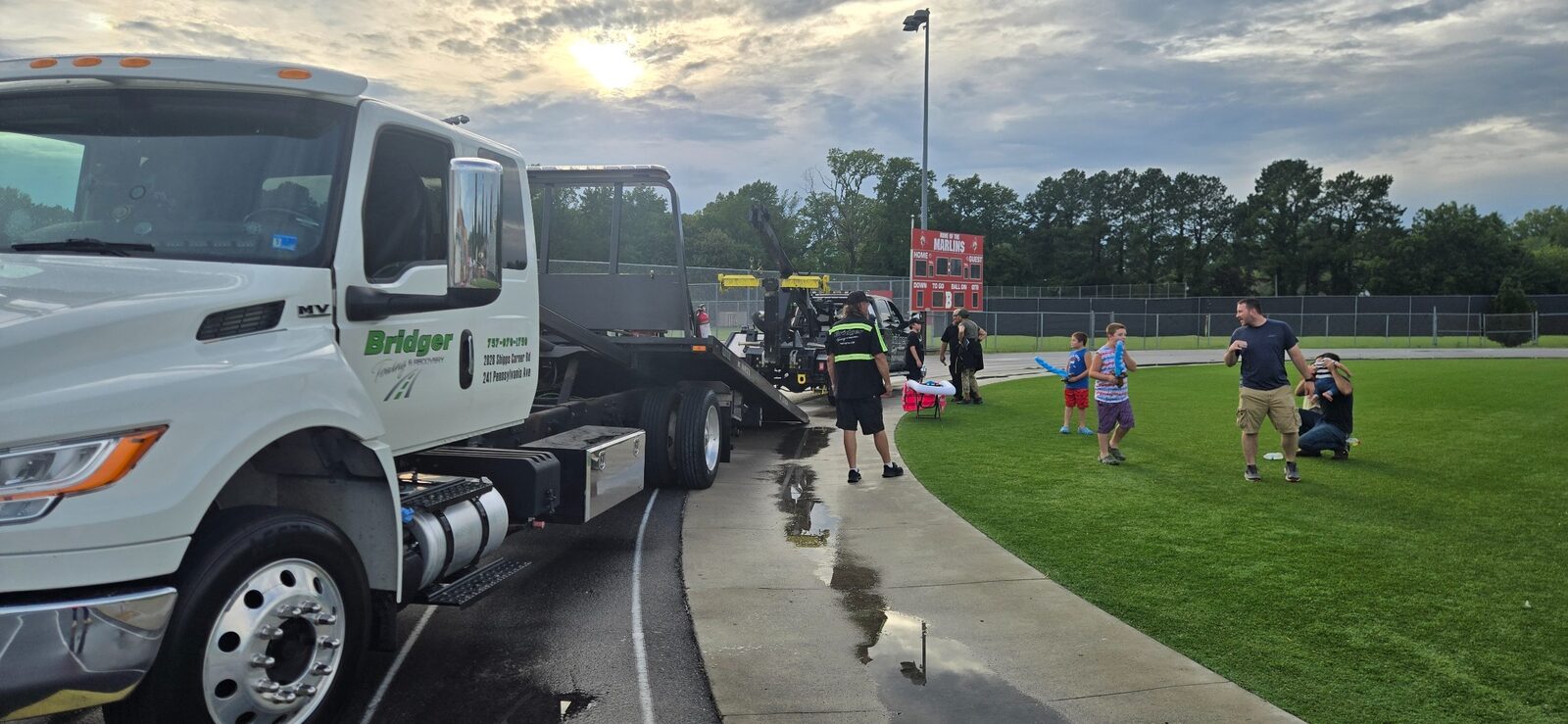 Touch-A-Truck activities at Bayside High School