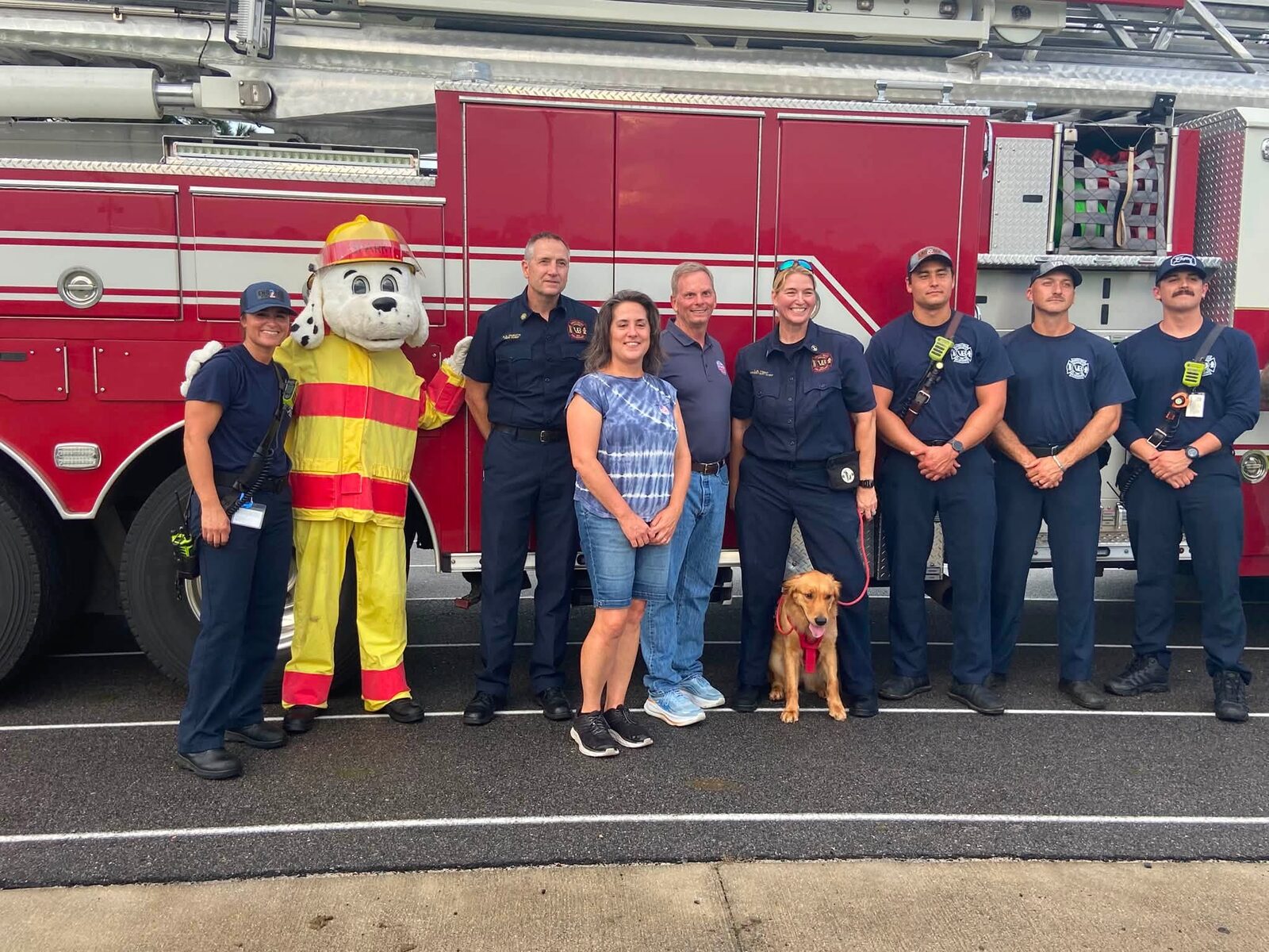 Virginia Beach Fire-Rescue partners and Sparky